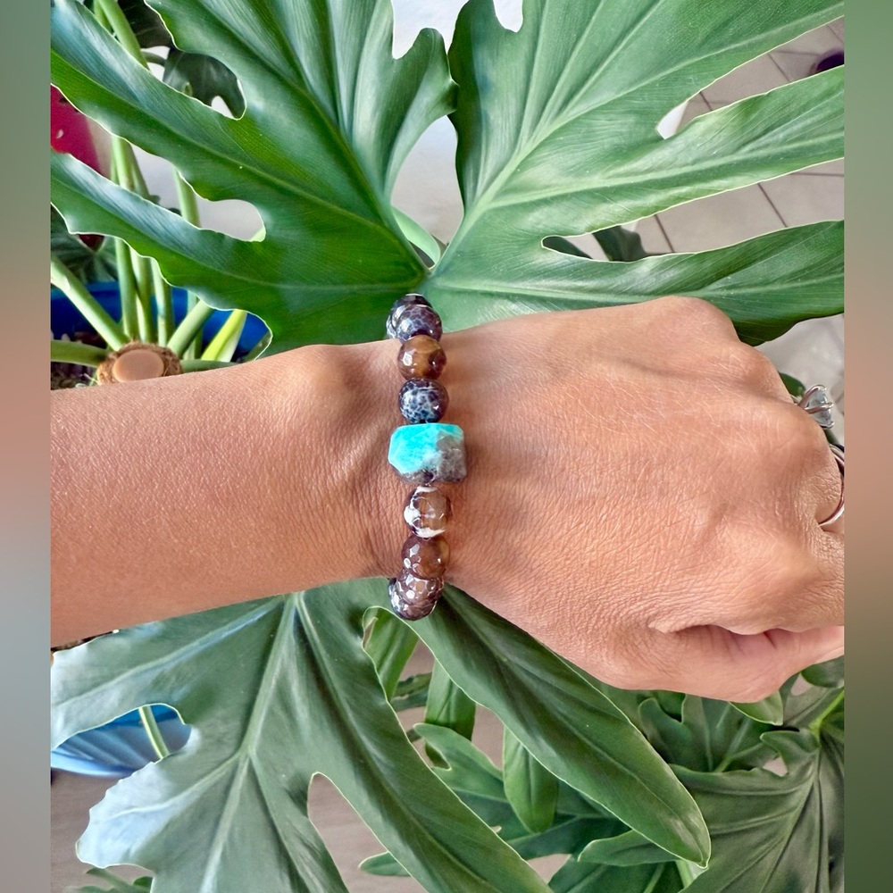 Amazonite & Agate Bracelet (one)